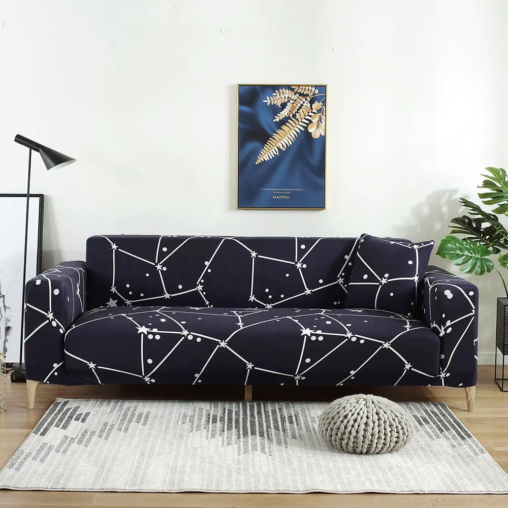 

New Products Blended Printed Minimalist Modern Elasticity All Edges Included Sofa Cover Seat Cushion Anti-slip One-piece Combina