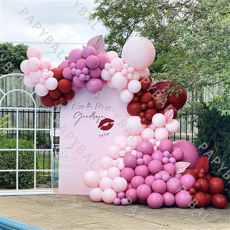 

175Pcs Rose Red Pink Wedding Balloon Set Garland Arch Balloons Kit For Birthday Party Romantic Wedding Decor Anniversary Globos
