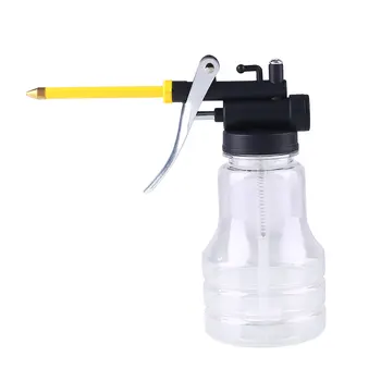 

250ML High Pressure Transparent Spray Oiler Oil Can Copper Tip Hose Oil Pump