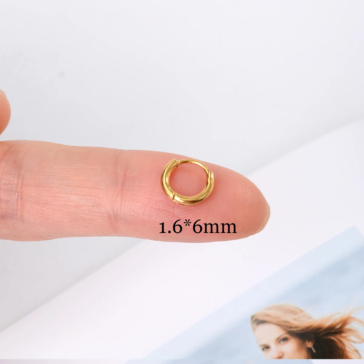 3 Pezzi Piercing Labret In Titanio - Senza Filettatura - 16G Con CZ - Per Labbra, Trago, Elice - Foto 12