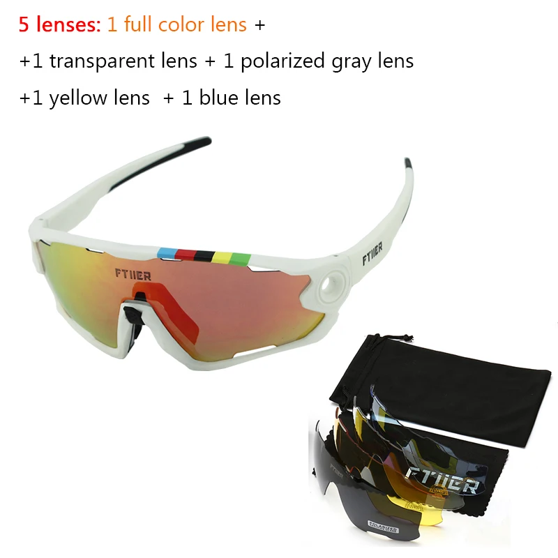full color 5lens Стиль велосипедные очки с Helmetes фотохромные UV400 MTB велосипед езда TR90 спорт на открытом воздухе поляризованные очки - Цвет: full color 5lens