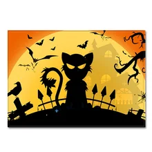 Украшение на празднование Хэллоуина ковры для гостиной области ковры страшный фонарь-тыква летучие мыши древний замок большой ковер для гостиной коврики