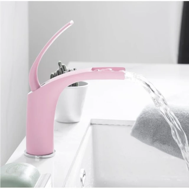 Grohe GROHE completa de cobre y cascada LED grifo lavabo lavabo cuenca bajo  mostrador cuenca del grifo - AliExpress