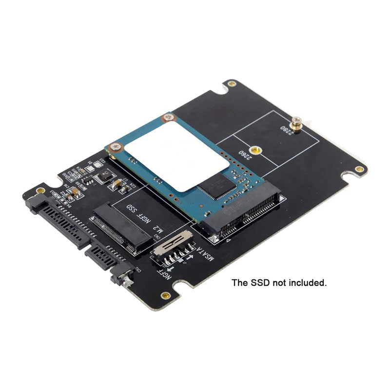 Combo M.2 NGFF B-Key & MSATA SSD to SATA 3.0 Adapter Converter Case Enclosure with Switch Support SATA Reversion 3.2 ssd hard drive enclosure