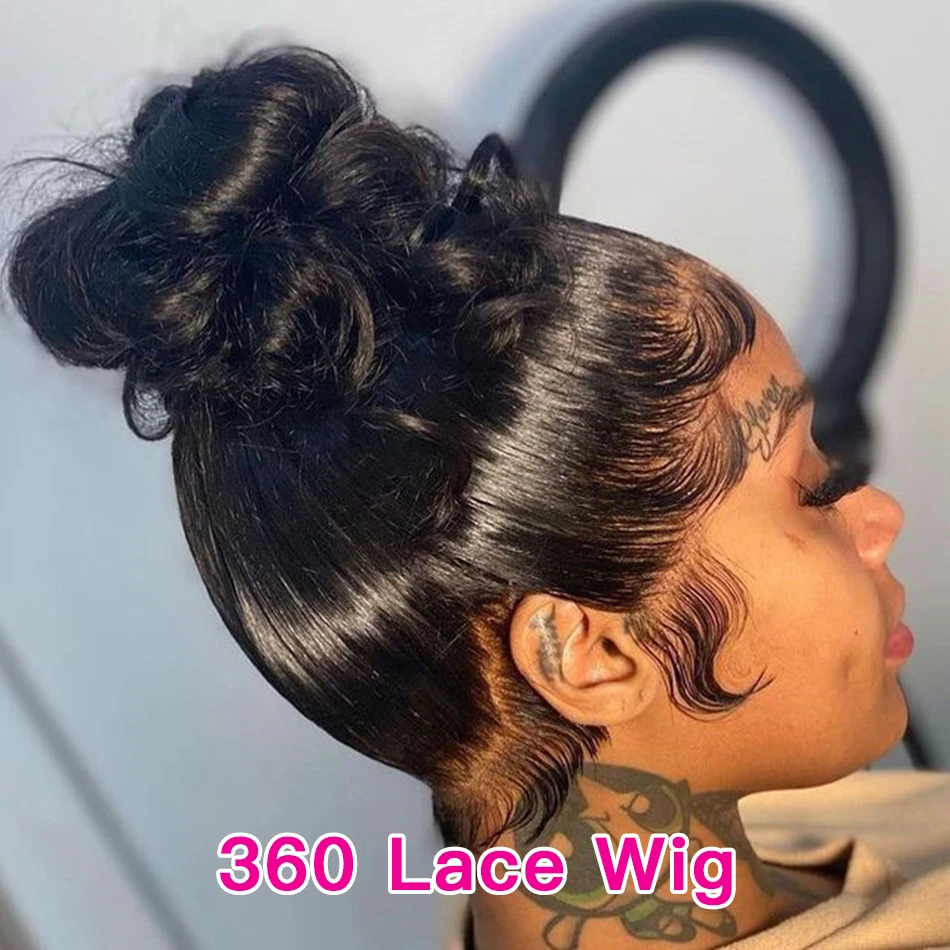 360 HD Lace Frontal Wig Human Hiar Wigs 30 34 Inch Body Wave 13X6 13X4 Lace Front Wigs For Women Virgin Brazilian 180 Density