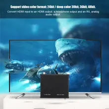 Аудио конвертер с регулятором громкости HDMI 2,0 аудио преобразователь HDMI в HDMI левый и правый 4K x 2K ЦАП