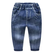 Джинсовые брюки для мальчиков г. Весна-осень, стиль, эластичные облегающие обтягивающие штаны детские повседневные штаны с большими карманами, Fas