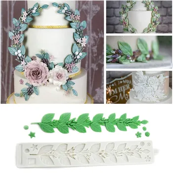 

3D Silicone Leaves Fondant Mold for Cupcake Topper,Polymer Clay,Crafting,Candy Cake Chocolate Mold DIY Cake Decorating Tools