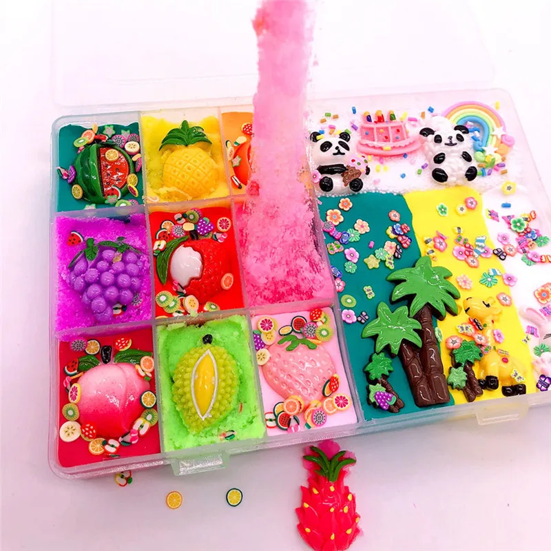 slime additives Cute Stretchy Individuality Charm Elasticity Slime Kids Relief Stress Toys Gift juguetes #3N06 (11)