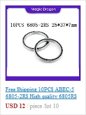 6700 10PCS/100PCS ABEC-5 6700-2RS High quality 6700ZZ 6700 2RS RS 10x15X4 mm Miniature Rubber seal Deep Groove Ball Bearing Ring Gasket