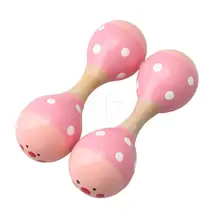 Yibuy 2 шт Случайные деревянные ОРФ песок молоток двойной головкой Samll Тип