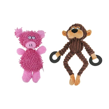 

1PC Soft Pig Animal Pet Doy Toys Chew Squeaker Sound Toy for Dog Interactive Toy & 1x Funny Pet Dog Toys Chew Squeaky Toys Chewi