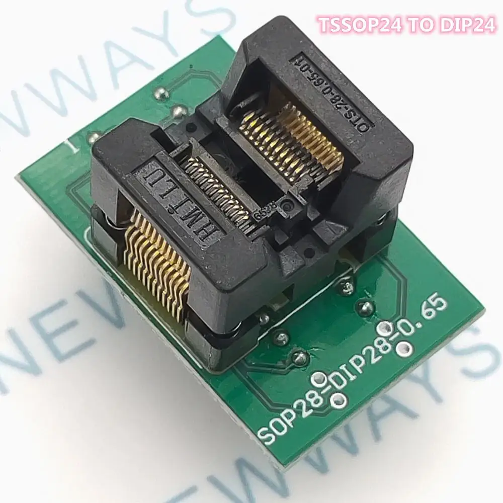 

Ic Socket Tssop24 To Dip24 Ots-24 28-0.65-01 Programmer Adapter