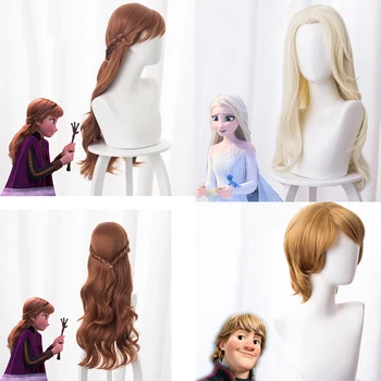 

2019 New Snow Queen Prince Anna Elsa Kristoff hair cosplay wigs