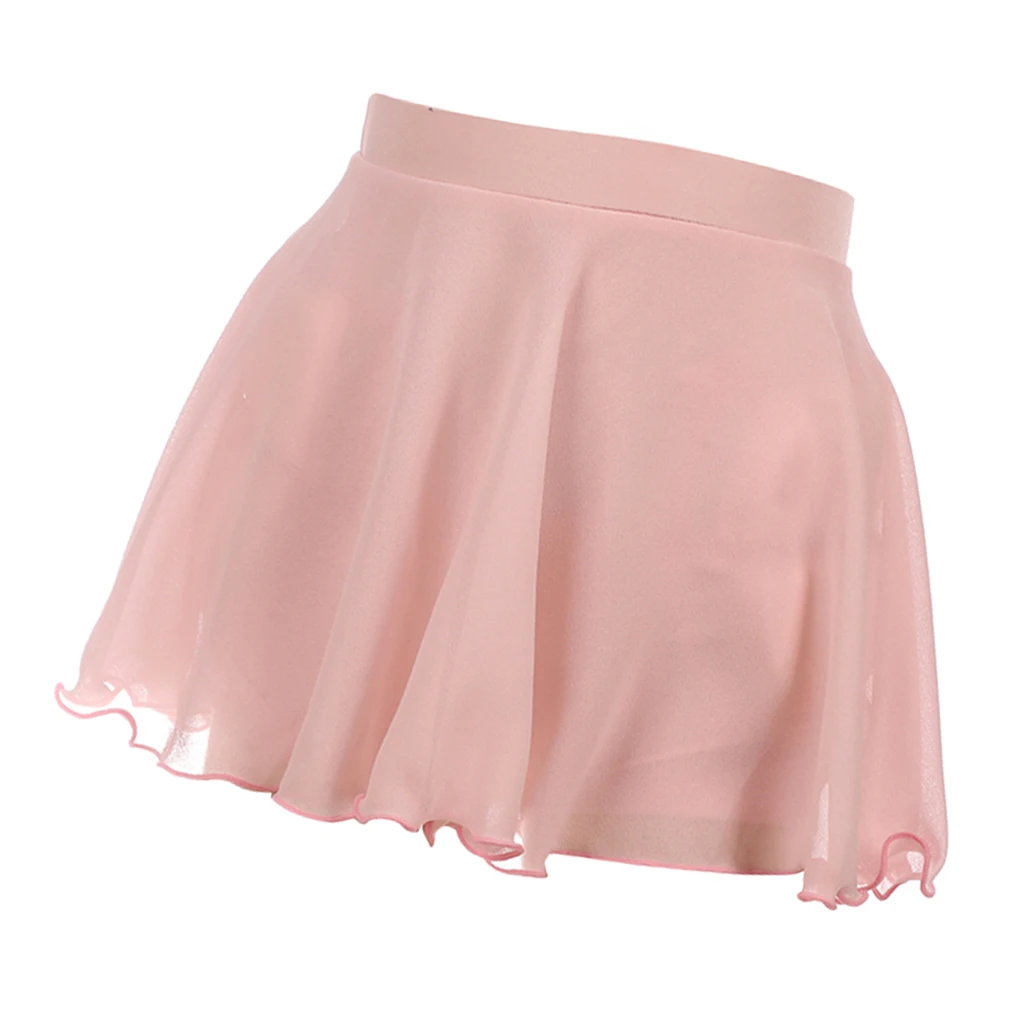 Pink Ice Skating/Dance Skirt Short Skirts Ice Skating Protective Clothing for Hip with Liner Shorts