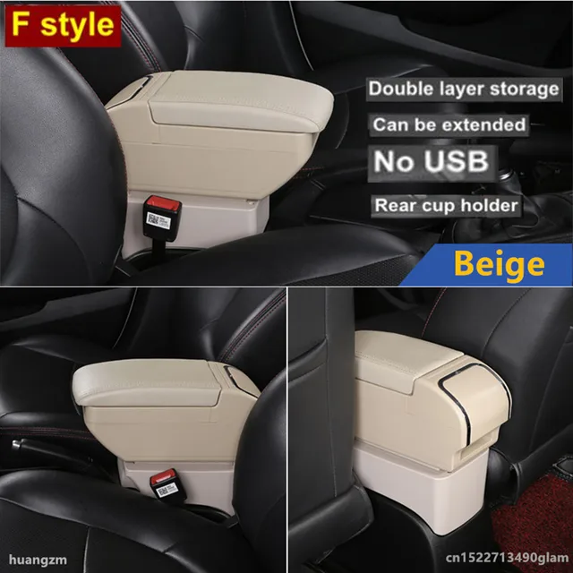 For opel corsa E Armrest box Universal Car Central Armrest Storage Box cup  holder ashtray modification accessories - AliExpress