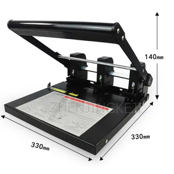 Cheap Small Manual Three Holes Hole Puncher Equipment Heavy Metal Horizontal File Data Punching Machine Office Tools Adjustable Margin