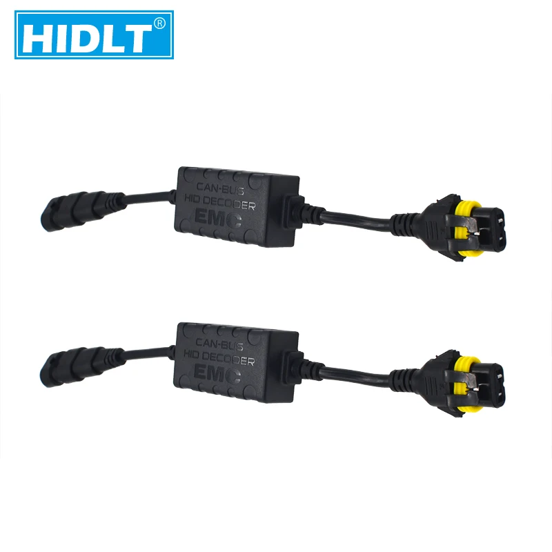 HIDLT 2PCS EMC HID Ballast Decoder No Error Warning Canceller Harness Wire For Car Light Xenon Bulb Kit H1 H7 H11 9005 9006