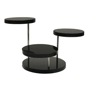 

3 Layers Home Practical Jewelry Display Easy Clean Pendant Shelf Acrylic Holder Earring Ring Round Plate Dresser Bracelet Stand