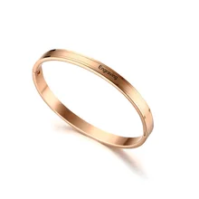 Изготовленный На Заказ гравировальный мужской женский браслет из нержавеющей стали браслет из розового золота или серебра