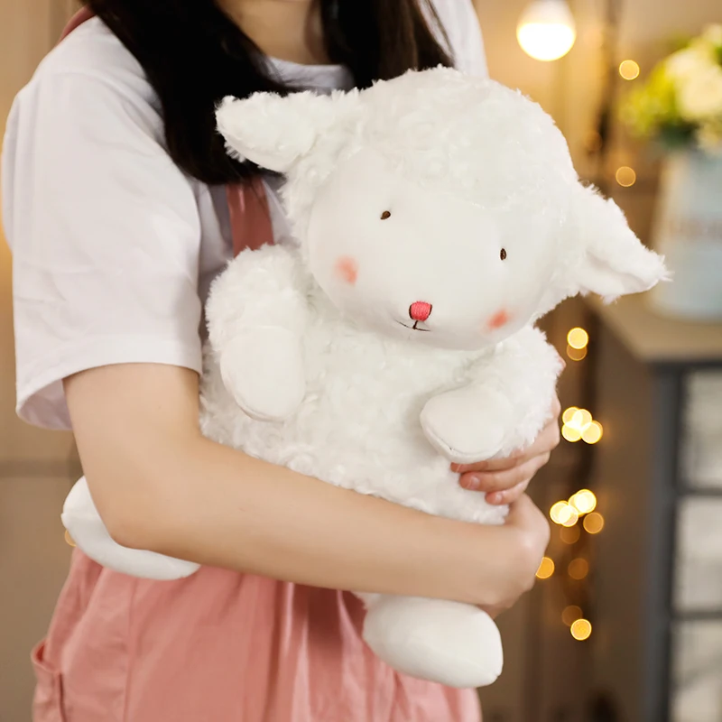 

Hot 1pc 20cm/30cm Lovely White Sheep Plush Toys Kawaii Alpaca Dolls Stuffed Soft Cute Animal Kids Children Baby Birthday Gift