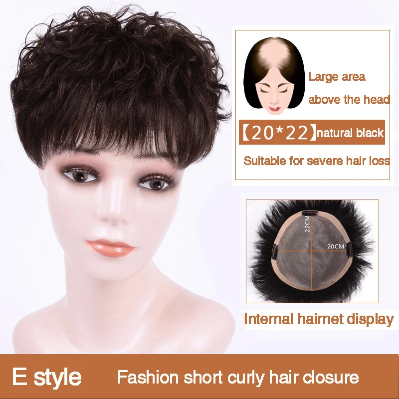 Salonchat Remy человеческие волосы на заколках в парике, прямые волосы с челкой для женщин, 7 стилей, доступны 16*18 - Цвет: E-20X22-2