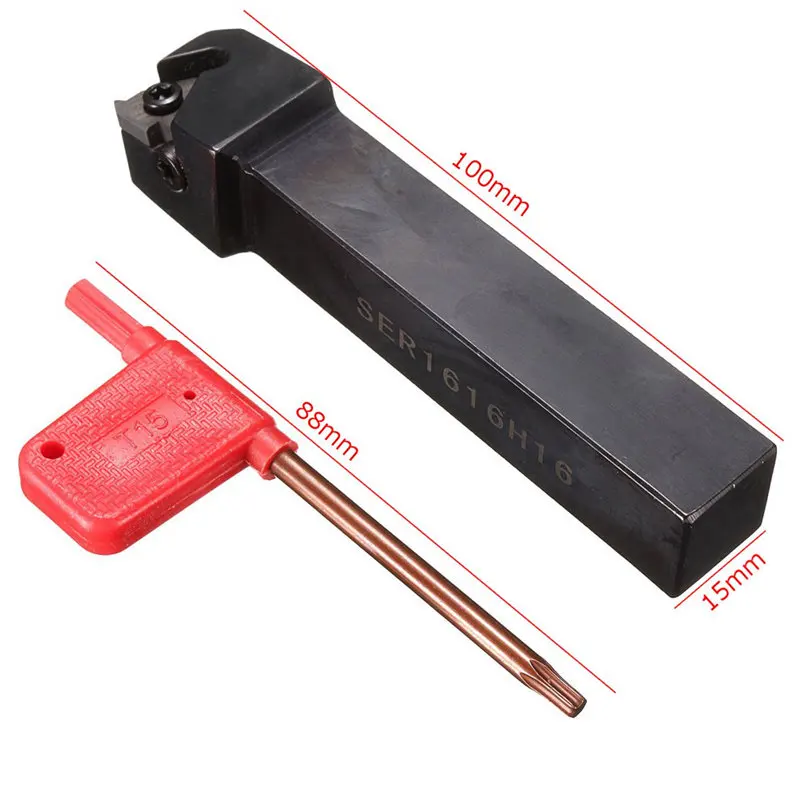 

3PCS SER1616H16 100mm Holder Lathe Turning Threading Tool 16ER AG60 Blade Insert Best Price