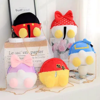 

Cartoon Plush Toy Mickey Minnie Bottom Duck Shoulderbag Crossbody Bag Girl Birthday Christmas Gift #2793