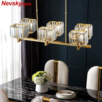 

Modern crystal chandelier kitchen island chandelier lighting living room ceiling chandelier dining copper luster kitchen fixture