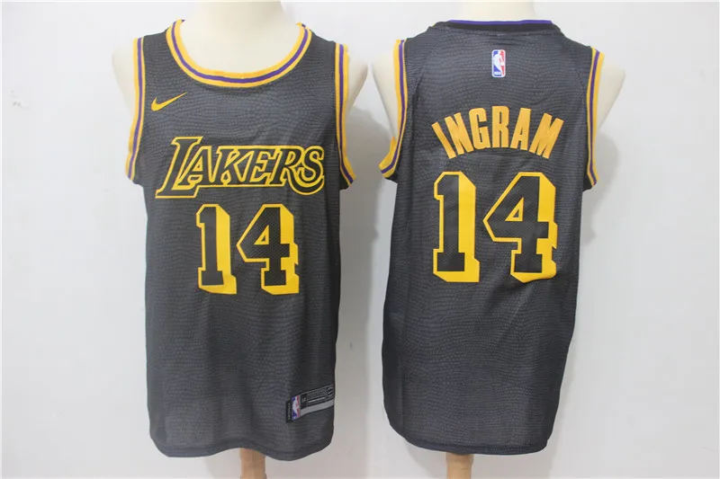 for men A+++ качество мужской взрослый#0 Кайл кузма 2 Lonzo мяч 14 Брэндон Ingram 24 Kobe Bryant Jersey Лос-Анжелес - Цвет: for men