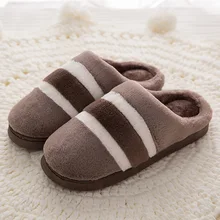 Мужские меховые тапочки; зимняя повседневная обувь из замши и ПВХ в полоску размера плюс 55-56; мужские короткие плюшевые домашние тапочки; Pantoufle
