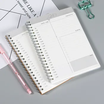 

2020 Daily Weekly Monthly A5 Notebook Planner Kraft Paper Spiral Notebooks Time Memo Organizer Agenda School Schedule Supplies