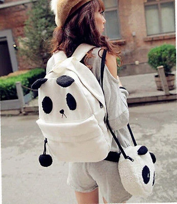 Liquidação, mochila escolar feminina estilo kawaii, de panda, bolsa de  ombro para livros, conjunto de bolsas de viagem|Mochilas| - AliExpress