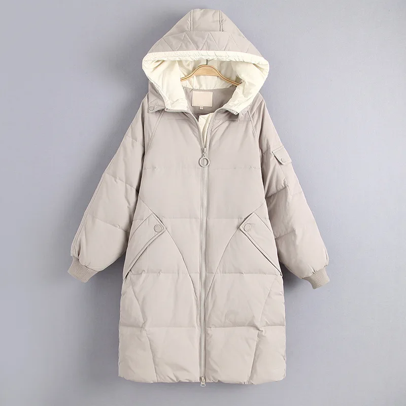 

Eu22 2019 Winter New Style Coat Mid-length Korean-style Hooded Thick down Jacket Women's