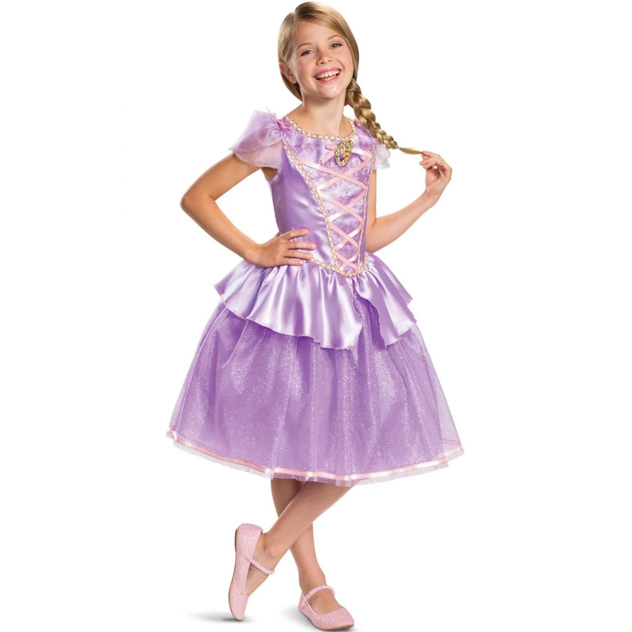 

S-XL Halloween Clothing Children Girls Dress Cosplay Dress Purple Princess Dress Costume