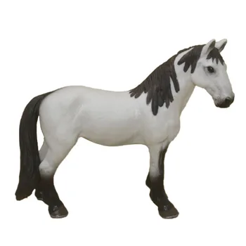 

TLAND Simulation Tennessee White Horse Model Plastic Animal Toy Forest Decoration Children Education Gift