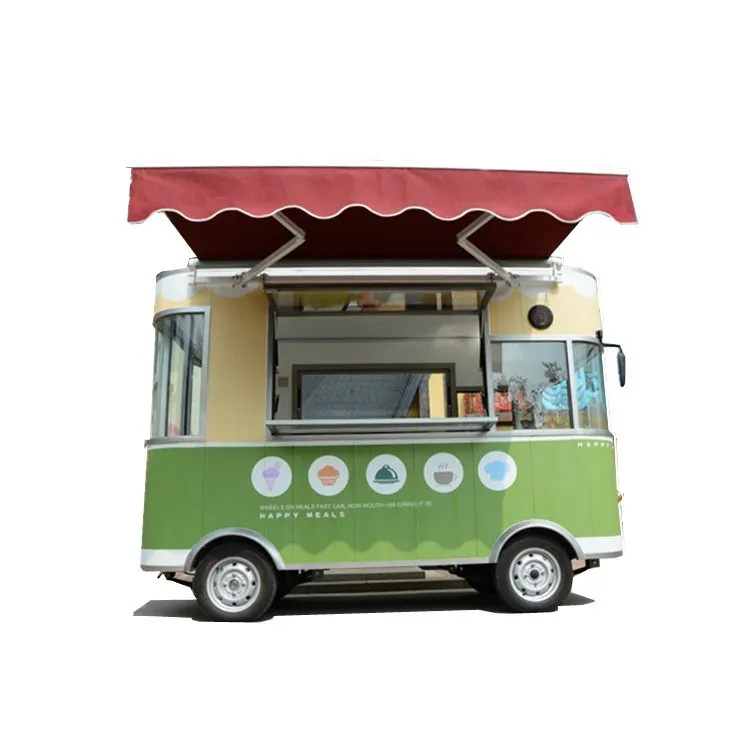 

Electric Mobile Fast Food Truck Ice Cream Bubble Tea Snacks Street Food Cart Vending kiosk Machine