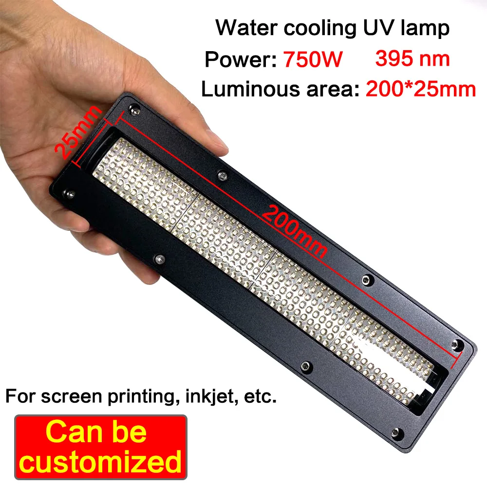 UVLED Curing Lamp For Konica 1024 /Ricoh G5 G6 Print Head Screen Printing Business Card Ink Fast Drying Water-Cooled Light | Лампы и