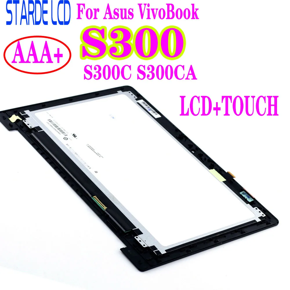 Сменный ЖК-дисплей AAA + 13 3 дюйма для Asus VivoBook S300 S300C S300CA с сенсорным экраном в сборе