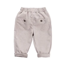 Новинка года; сезон осень-зима-весна; повседневные штаны для маленьких мальчиков детские хлопковые повседневные штаны в Корейском стиле брюки для малышей