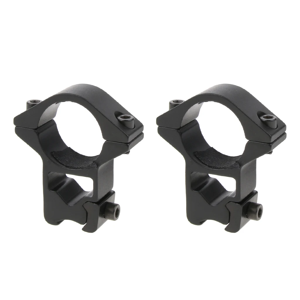 High Profile 1-inch 25.4mm Scope Ring Mount 11mm Picatinny Weaver Dovetail Rail Mount Adapter Black Hunting Accessories