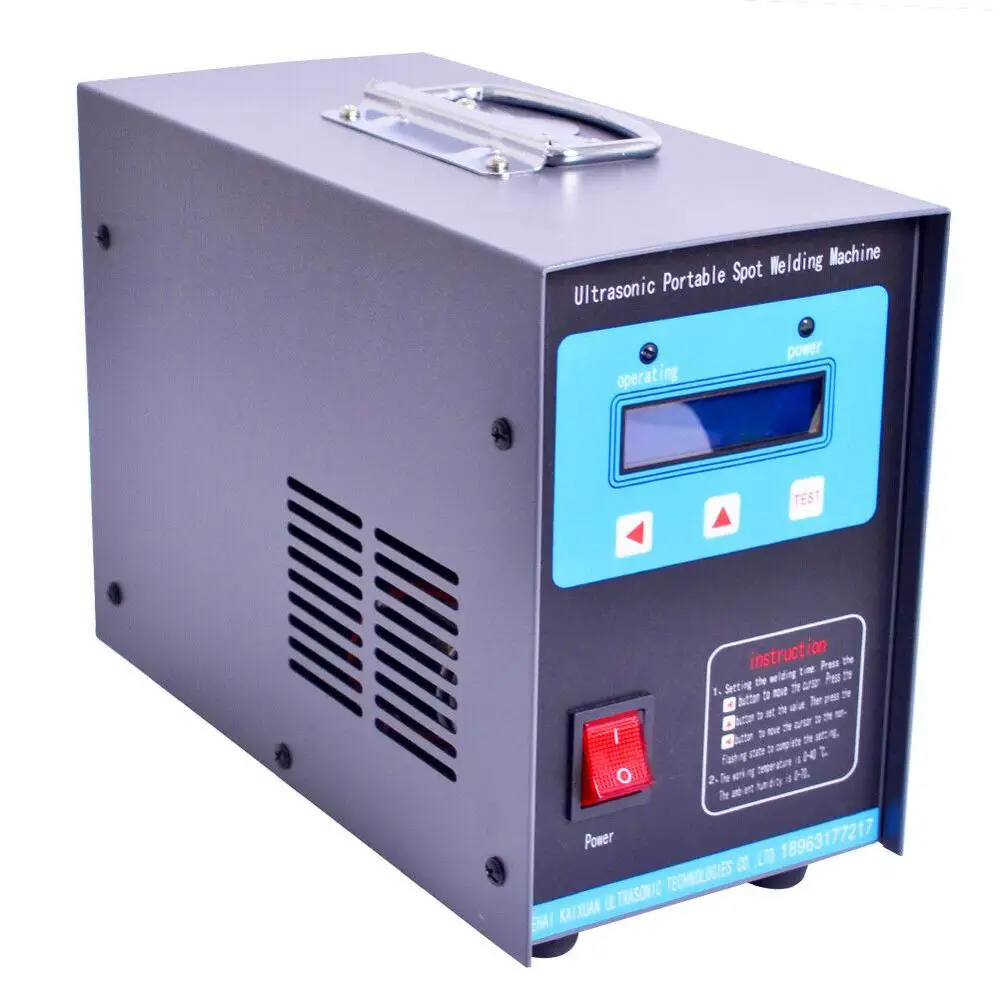 US $748.00 110V220V Portable Ultrasonic Plastic Spot Welder 600W Plastic Ultrasonic Spot Welding Machine