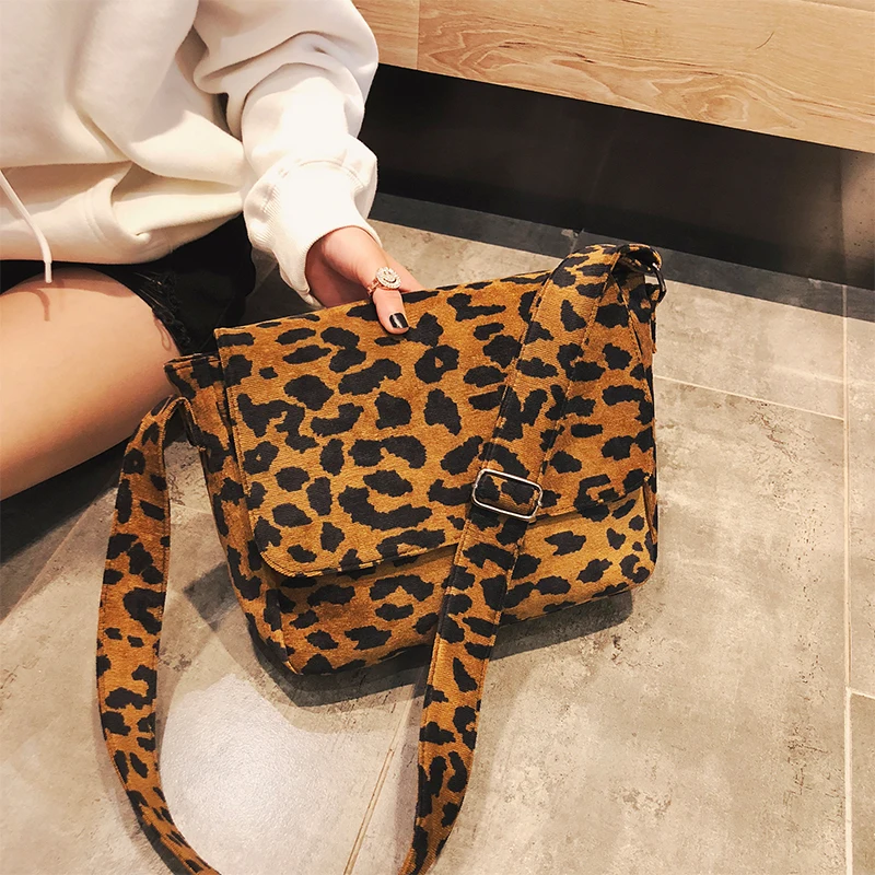 

2019 Deep Leopard Messenger Bags Fashion Big Crossbody Bags For Women Handbag Large Capacity Casual Travel Shoulder Bags