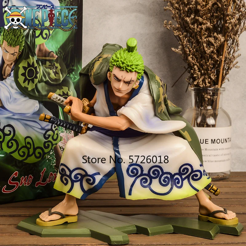 

Japan One Piece Roronoa Zoro Anime Action Figure PVC 15cm Sword Style Kimono Collection Model Dolls Toys for Boys Gifts