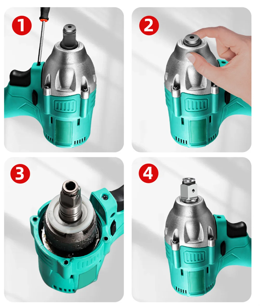 1PC 18V Electric Brushless Impact Wrench Shaft Accessories Single/Dual Use Cordless Wrench Part Power Tool Accessory T-shaft