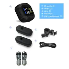 M3 водонепроницаемый мотоцикл в режиме реального времени система контроля давления в шинах ЖК-дисплей 094D