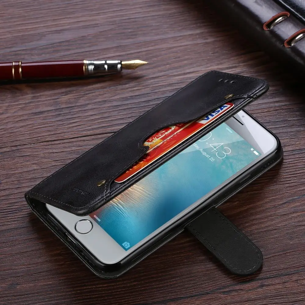 LAPOPNUT чехлы-бумажники из углеродного волокна для iPhone 7 Plus 8 6S 6 5 5S SE Роскошный кожаный чехол для телефона для Apple iPhone Xr X Xs Max