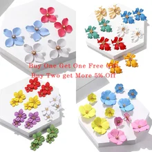 Модные корейские серьги дизайн серьги в виде цветка женские милые и милые акриловые серьги бижутерия в богемном стиле Brincos