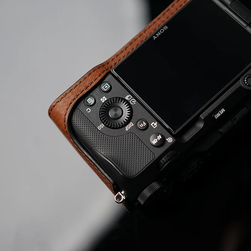 Case da Câmera Capa de Couro Mrstone Sony Artesanal Genuíno Acessórios A7c - Image 5