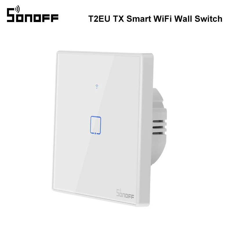 Интеллектуальный выключатель света SONOFF T2EU TX Smart Wi-Fi настенный сенсорный выключатель с границы умный дом 1/2/3 433 RF/Голосовое управление/приложение/сенсорный экран Управление работать с Alexa